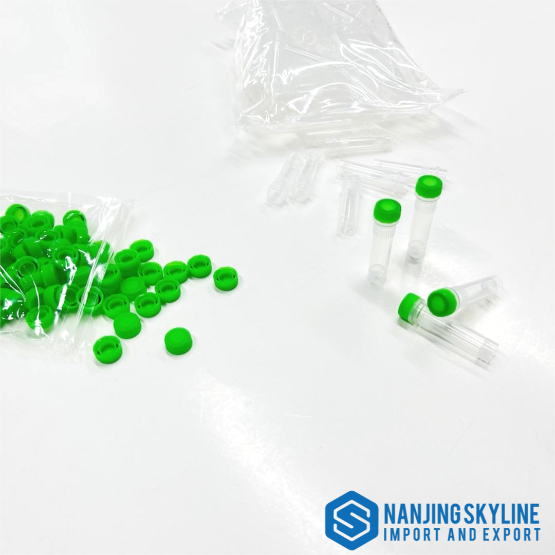 Green 1ml/1.5ml/1.6ml/1.8ml/2ml/4ml/5ml Congelación Cyrovials Viales Tubos criogénicos con rosca Extermal