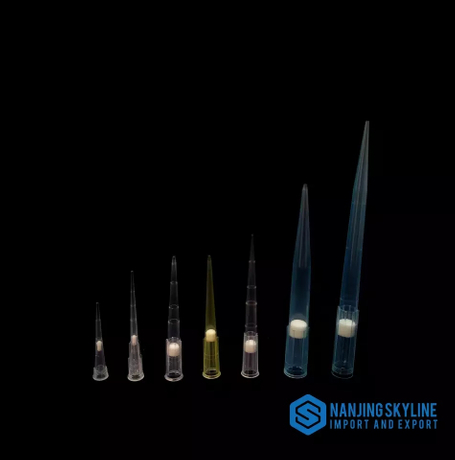 Suministros de fábrica, puntas de filtro estériles desechables de plástico 10ul, puntas de pipeta de laboratorio con filtro