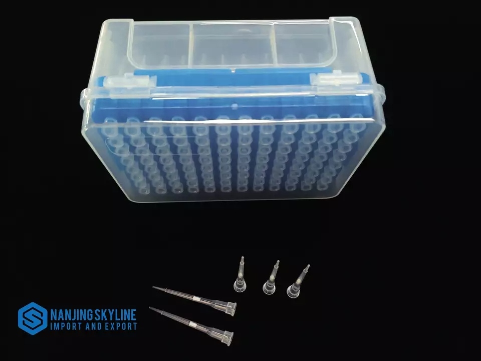 Suministros de fábrica, puntas de filtro estériles desechables de plástico 10ul, puntas de pipeta de laboratorio con filtro