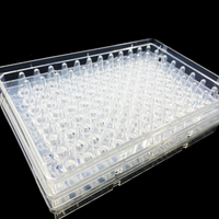 PCR 100μL Placa de 96 pocillos con marca transparente (Granel)