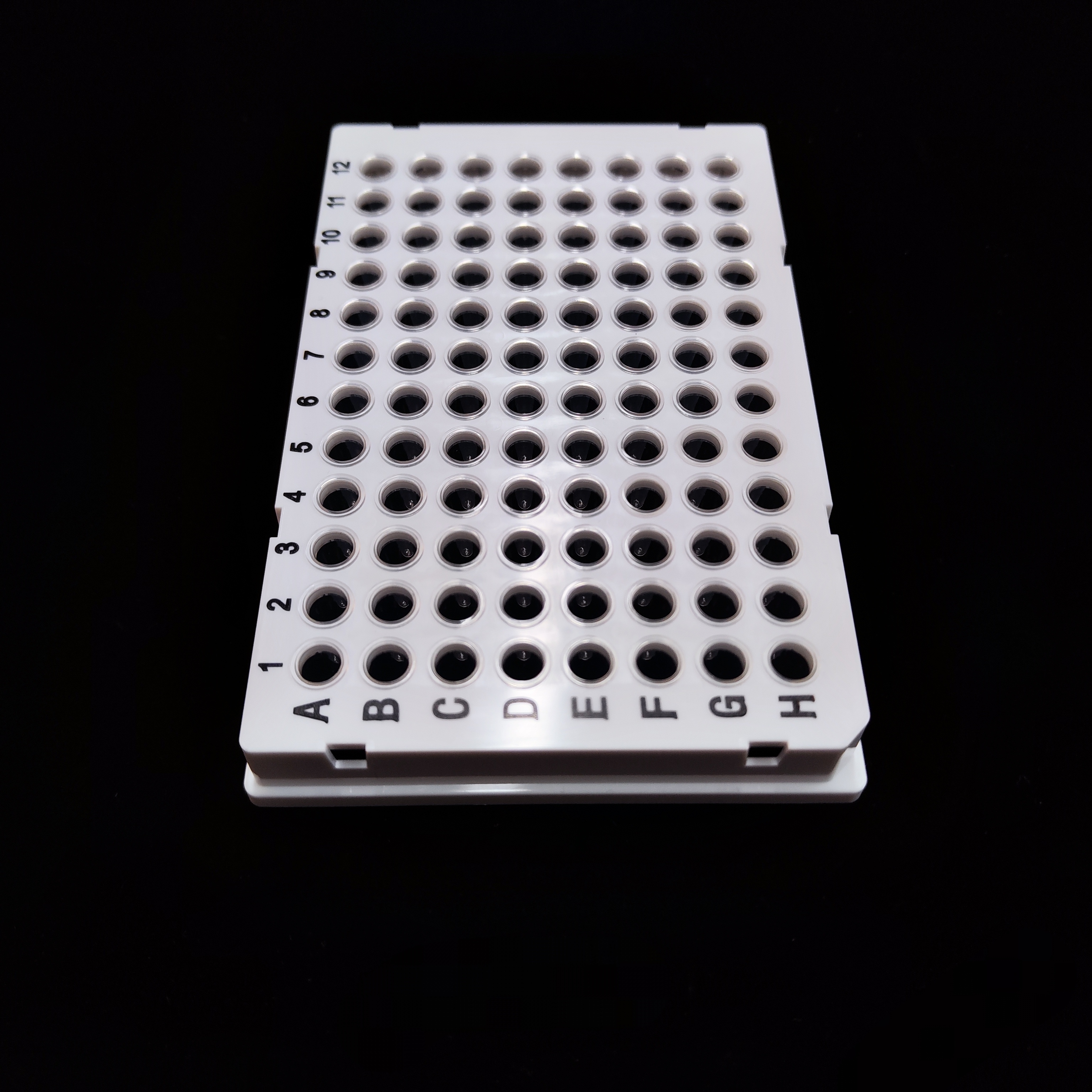 PCR Placa blanca de 96 pocillos con marca negra 802048/802047/802020