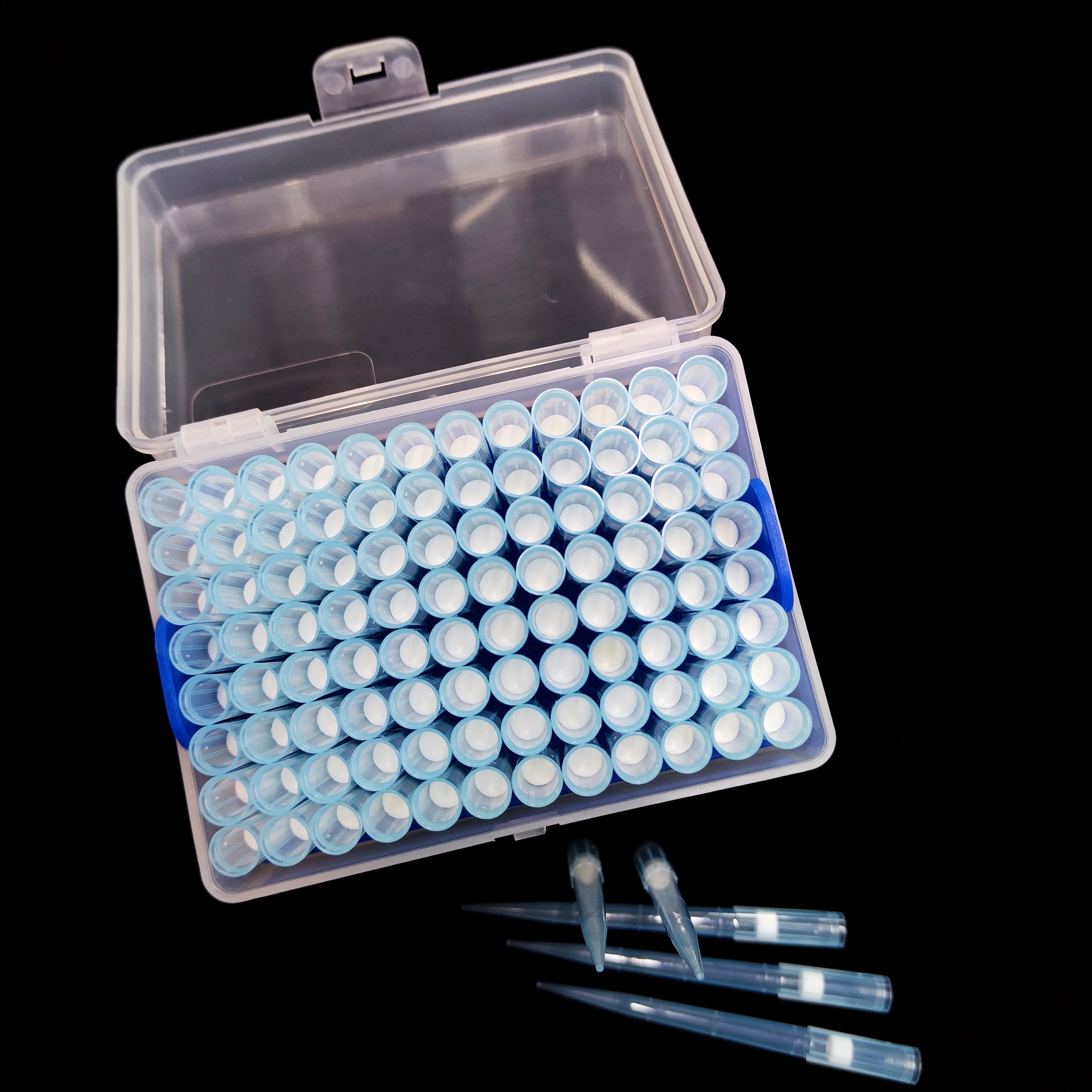 Puntas con filtro de aerosol de longitud extendida de 1000 μL 800508-Azul