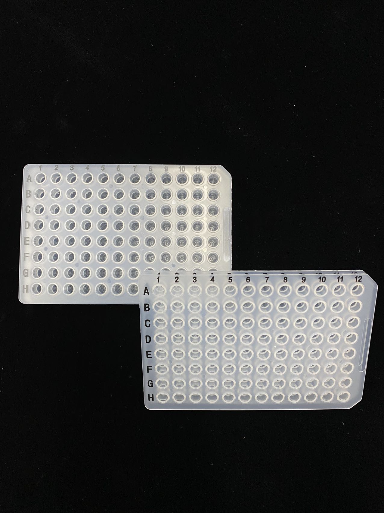 PCR Placa transparente de 96 pocillos con marca negra 802029/802019/802017/802016