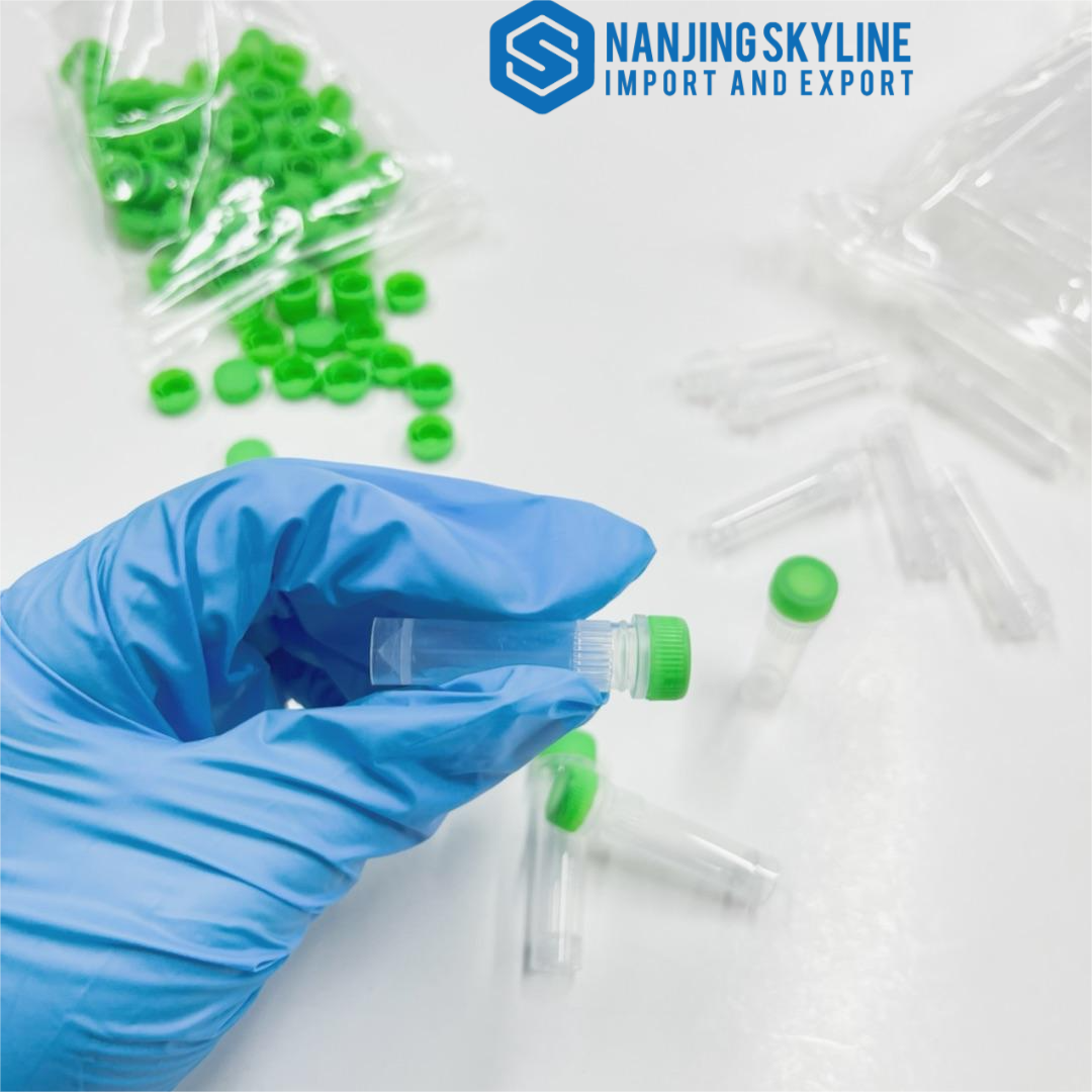 Green 1ml/1.5ml/1.6ml/1.8ml/2ml/4ml/5ml Congelación Cyrovials Viales Tubos criogénicos con rosca Extermal