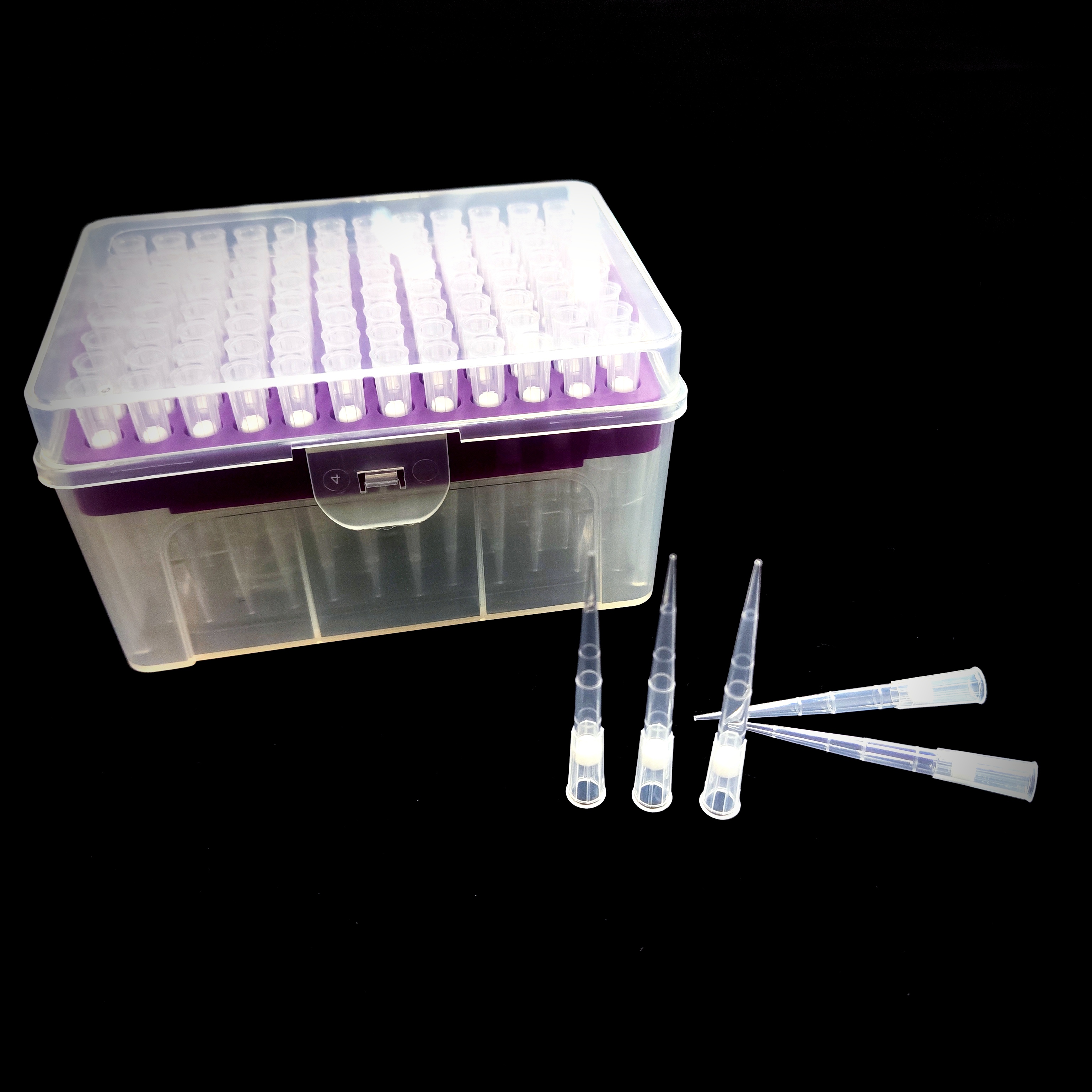 Puntas con filtro de aerosol de longitud extendida de 200 μl 801108-púrpura