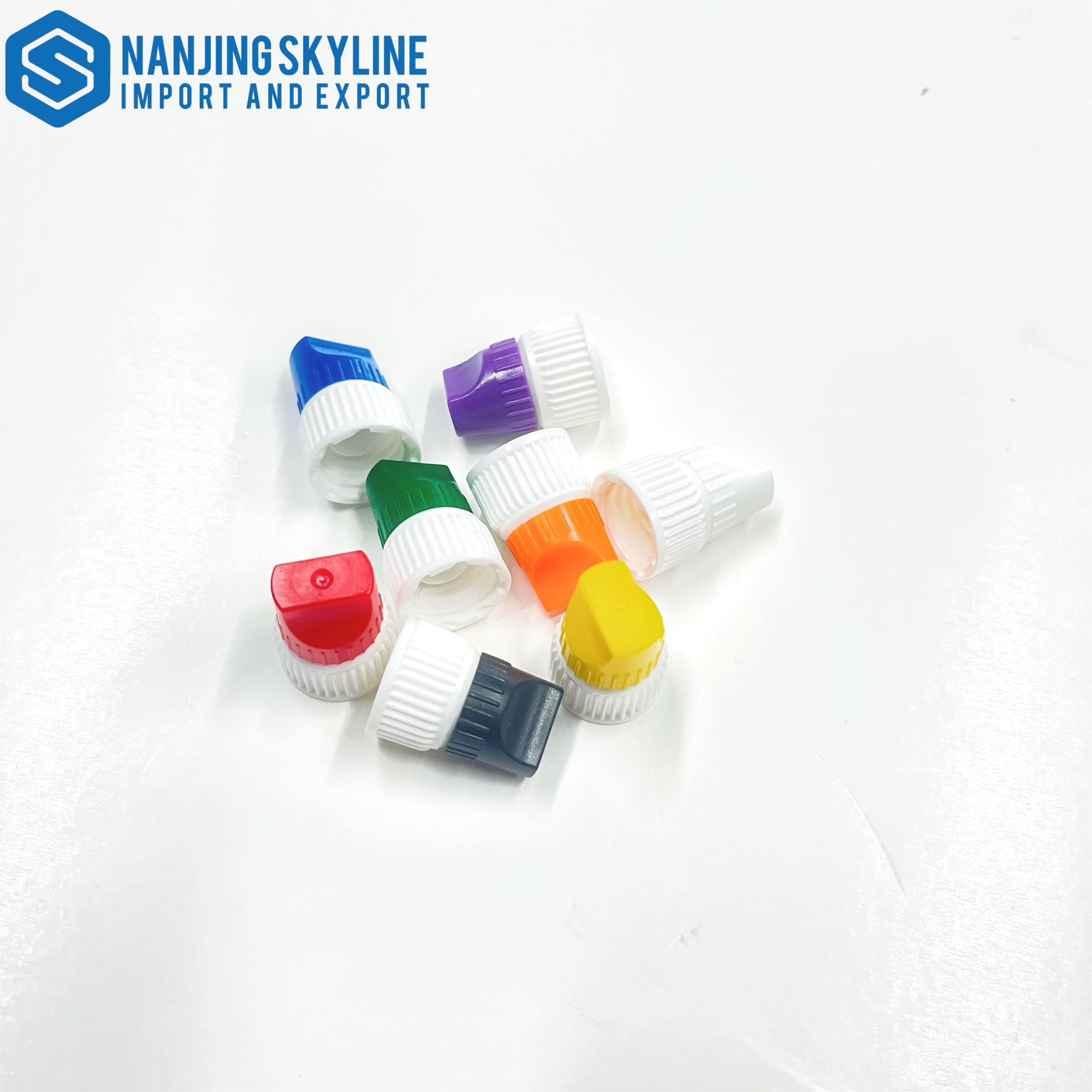 Botella gotero 5ml Tapa azul/verde/negro/morado/naranja/rojo/blanco