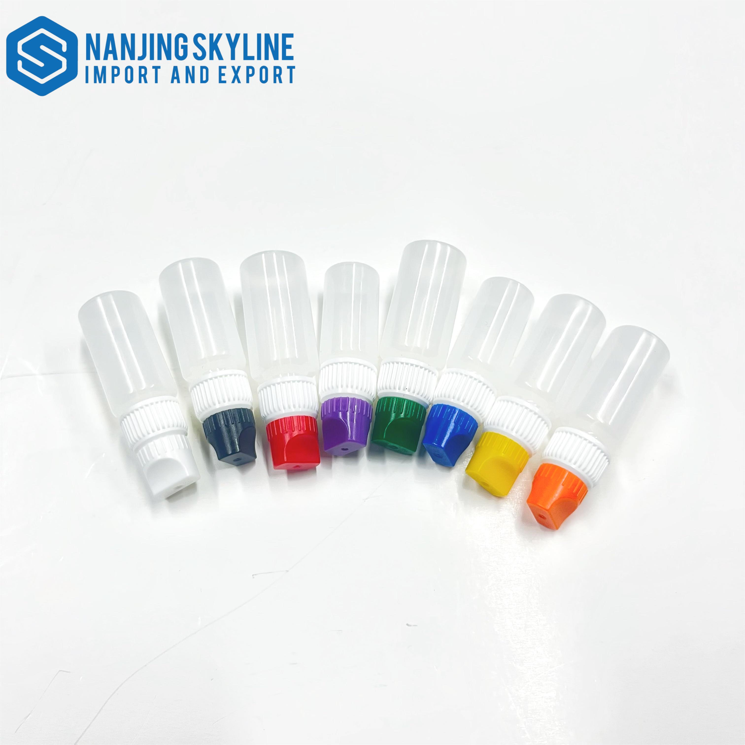Botella gotero 5ml Tapa azul/verde/negro/morado/naranja/rojo/blanco
