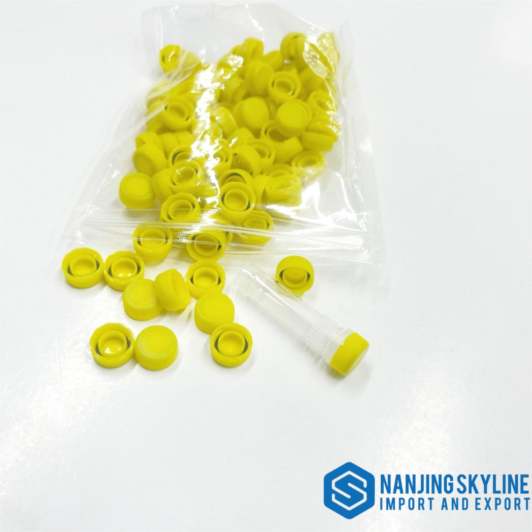 Amarillo 1ml/1.5ml/1.6ml/1.8ml/2ml/4ml/5ml Congelación Cyrovials Viales Tubos criogénicos con rosca Extermal