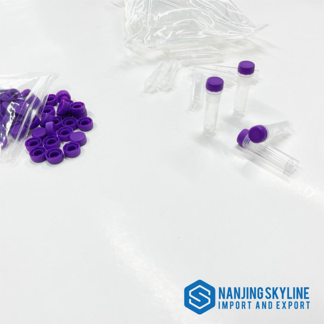 Púrpura 1ml/1.5ml/1.6ml/1.8ml/2ml/4ml/5ml Congelación Cyrovials Viales Tubos criogénicos con rosca Extermal