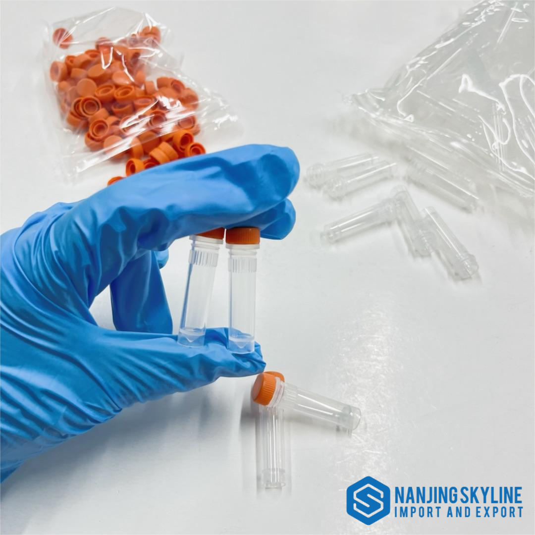 Orange 1ml/1.5ml/1.6ml/1.8ml/2ml/4ml/5ml Congelación Cyrovials Viales Tubos criogénicos con rosca Extermal